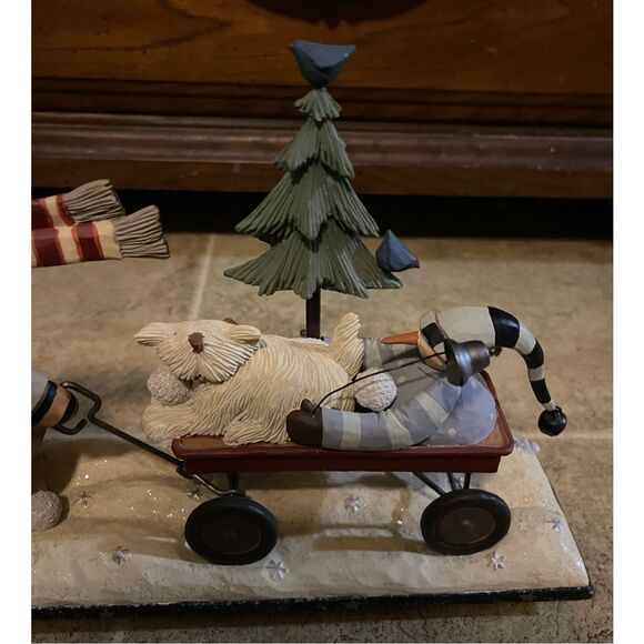 Williraye Studio 2006 “Tree for Me” Winter Snowman Wagon Dog Bells Birds WW2576 - Picture 4 of 15